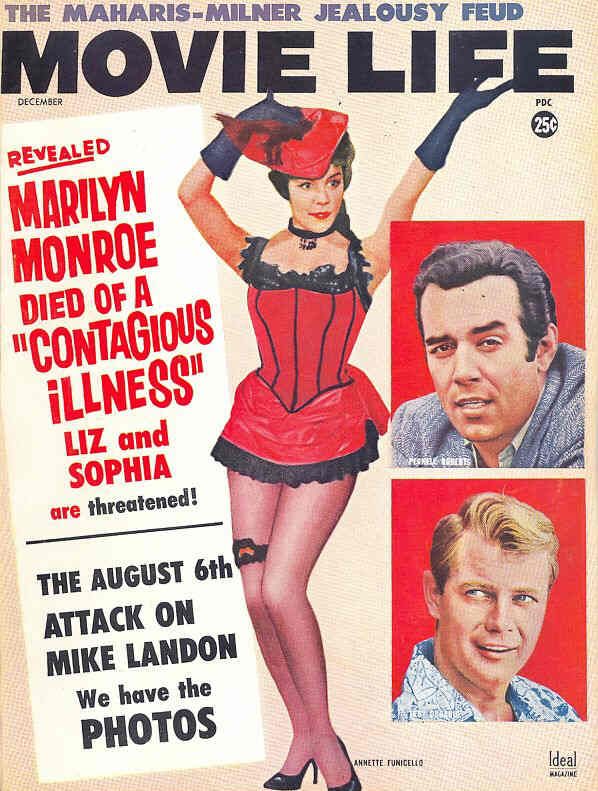 MOVIE LIFE magazine side cover December 1962