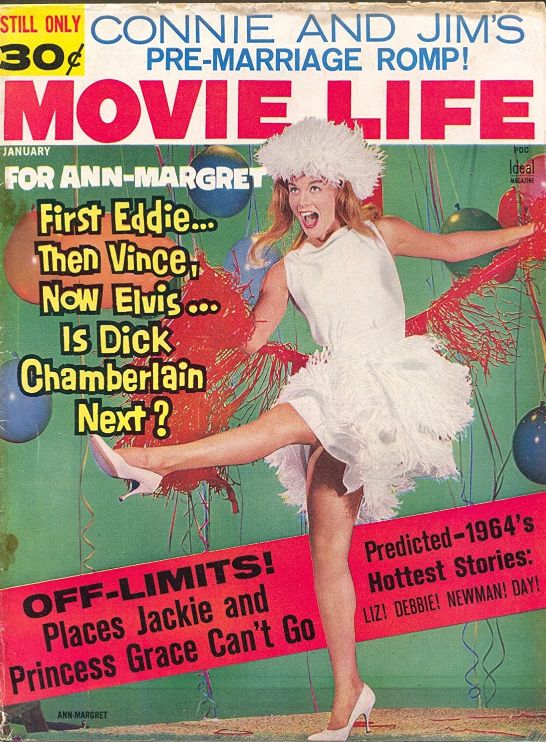 MOVIE LIFE magazine side cover January 1964