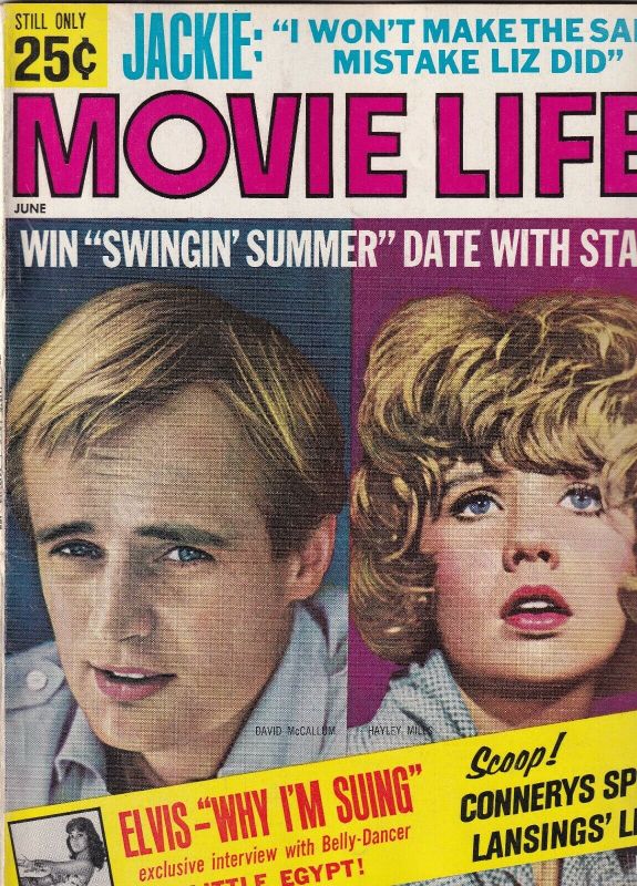 MOVIE LIFE magazine side cover June 1965