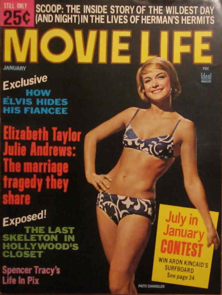 MOVIE LIFE magazine side cover January 1966