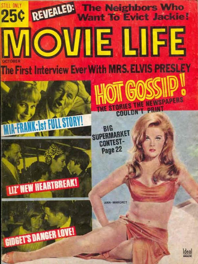 MOVIE LIFE magazine side cover October 1966