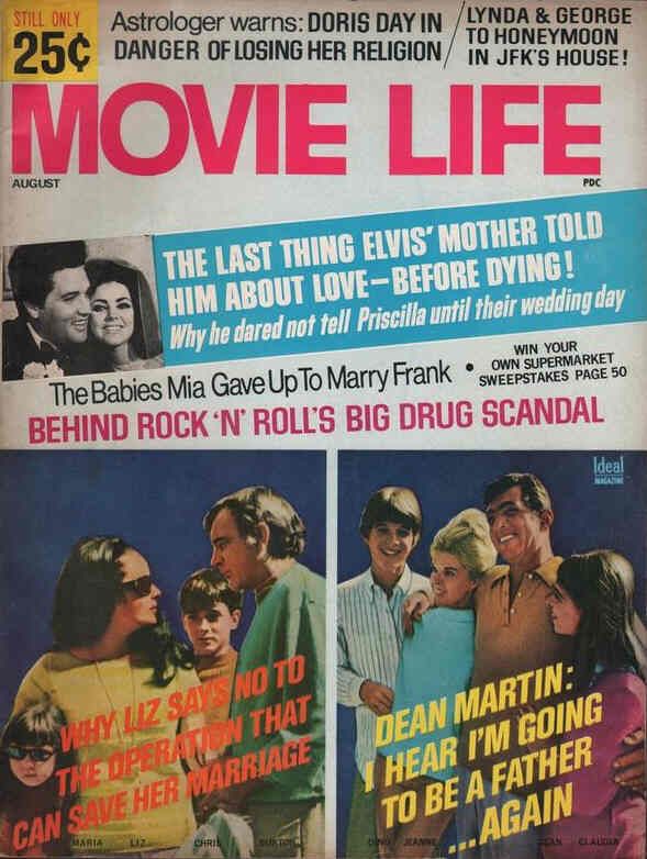 MOVIE LIFE magazine side cover August 1967