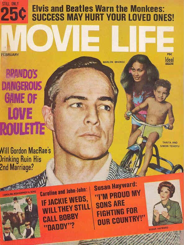 MOVIE LIFE magazine side cover February 1968