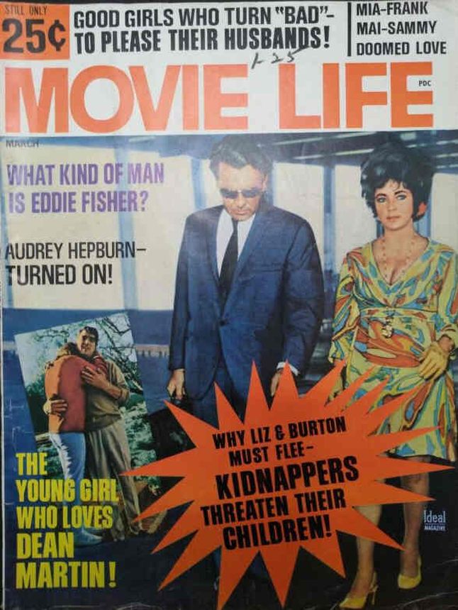 MOVIE LIFE magazine side cover March 1968
