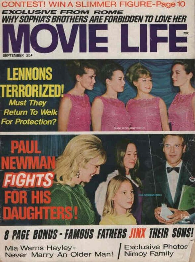 MOVIE LIFE magazine side cover September 1968