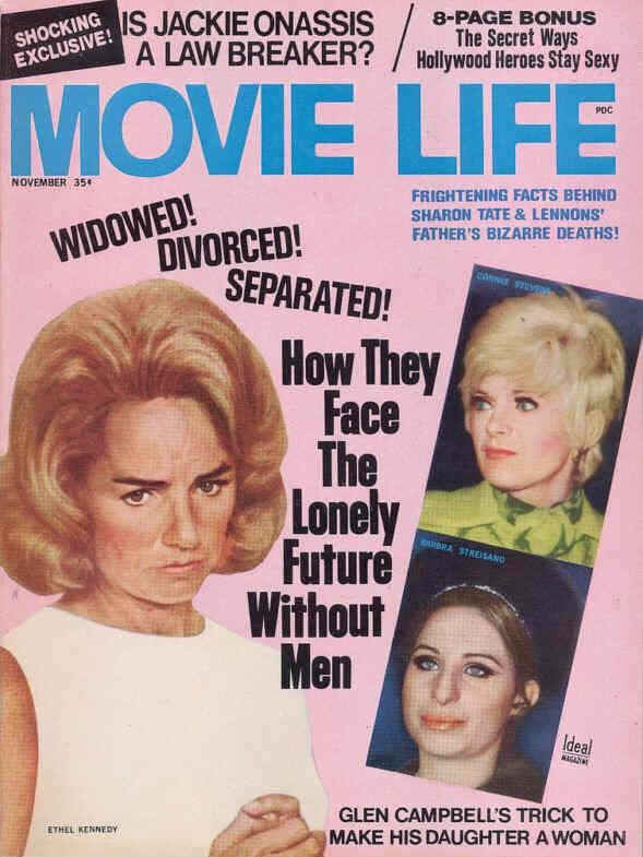 MOVIE LIFE magazine side cover November 1969