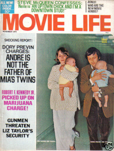 MOVIE LIFE magazine side cover November 1970