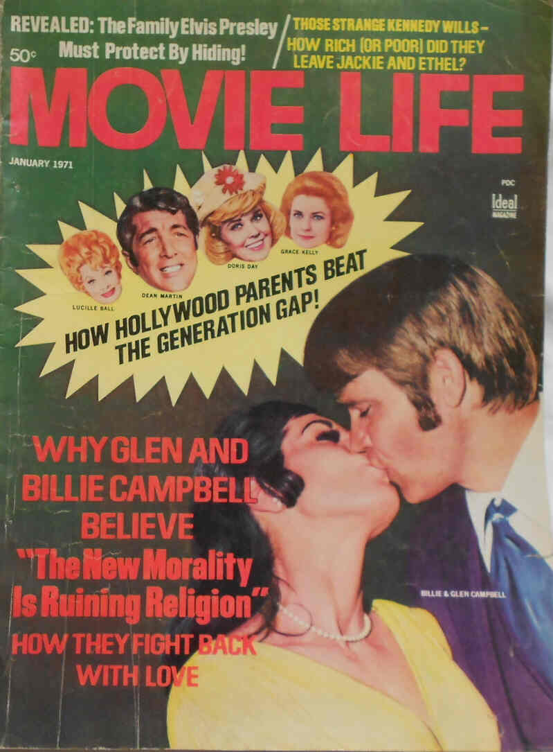 MOVIE LIFE magazine side cover January 1971