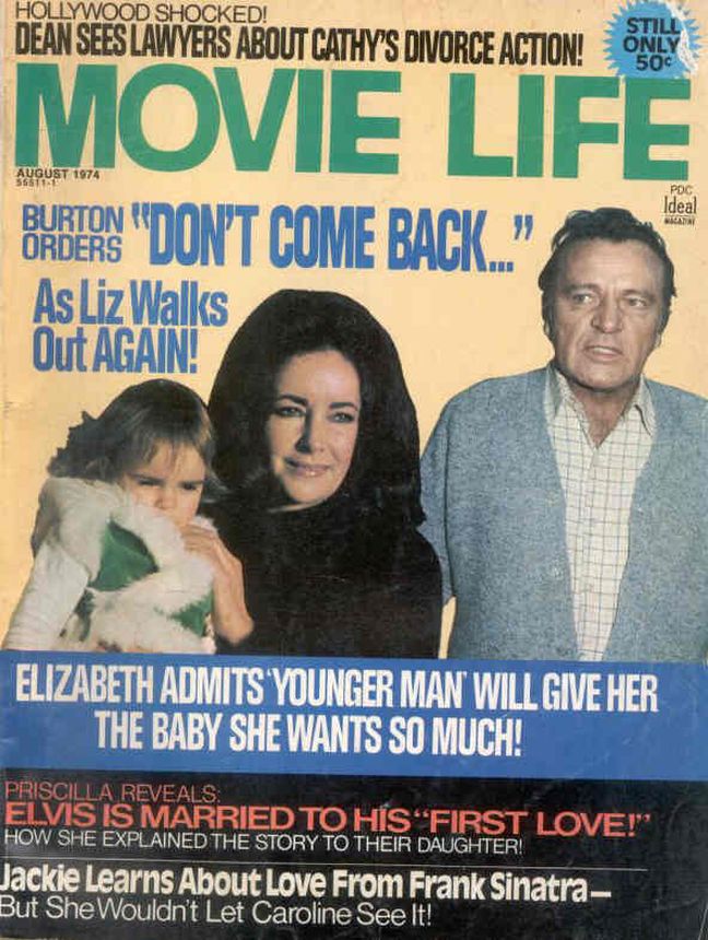 MOVIE LIFE magazine side cover August 1974