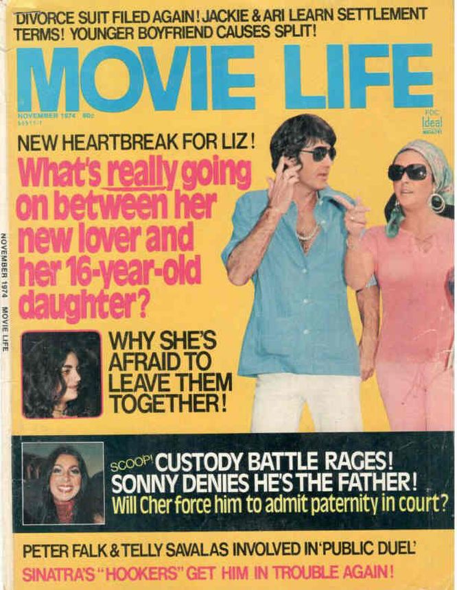 MOVIE LIFE magazine side cover November 1974