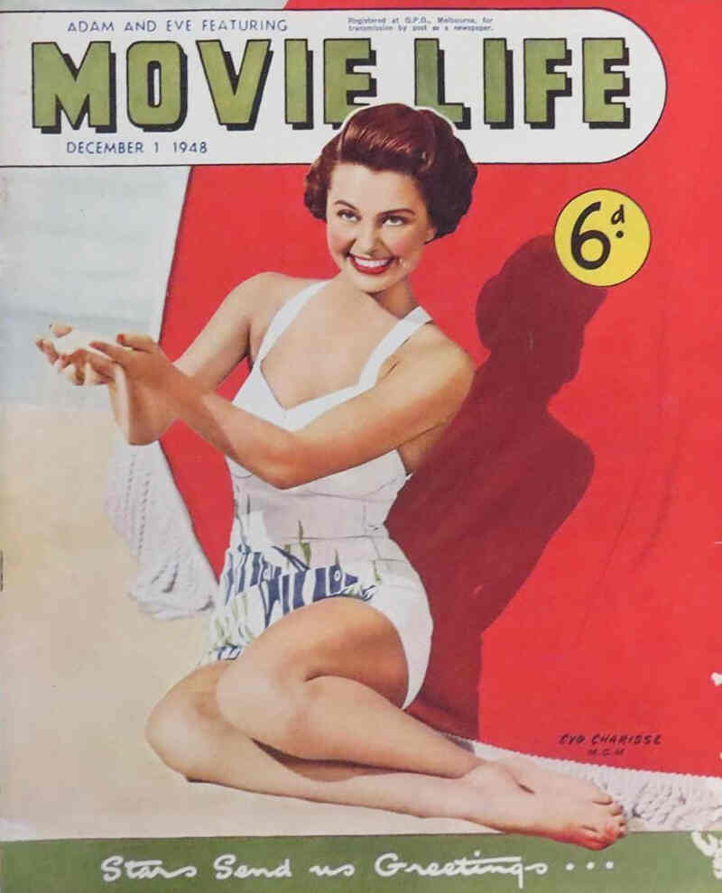 MOVIE LIFE (Au) magazine side cover 1 December 1948