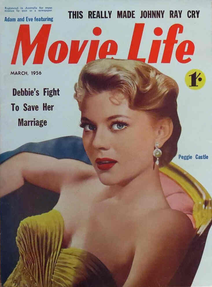 MOVIE LIFE (Au) magazine side cover March 1956