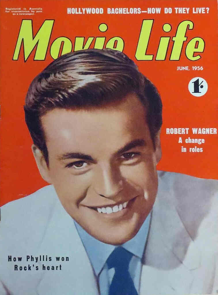 MOVIE LIFE (Au) magazine side cover June 1956