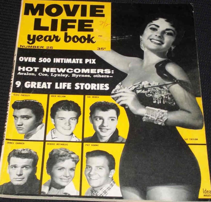 MOVIE LIFE magazine side cover Issue 25  Yearbook  1958