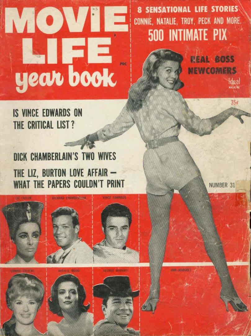 MOVIE LIFE magazine side cover Issue 31  Yearbook  1962