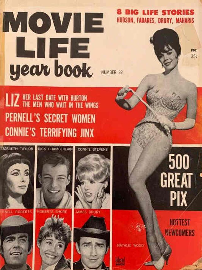 MOVIE LIFE magazine side cover Issue 32  Yearbook  1962