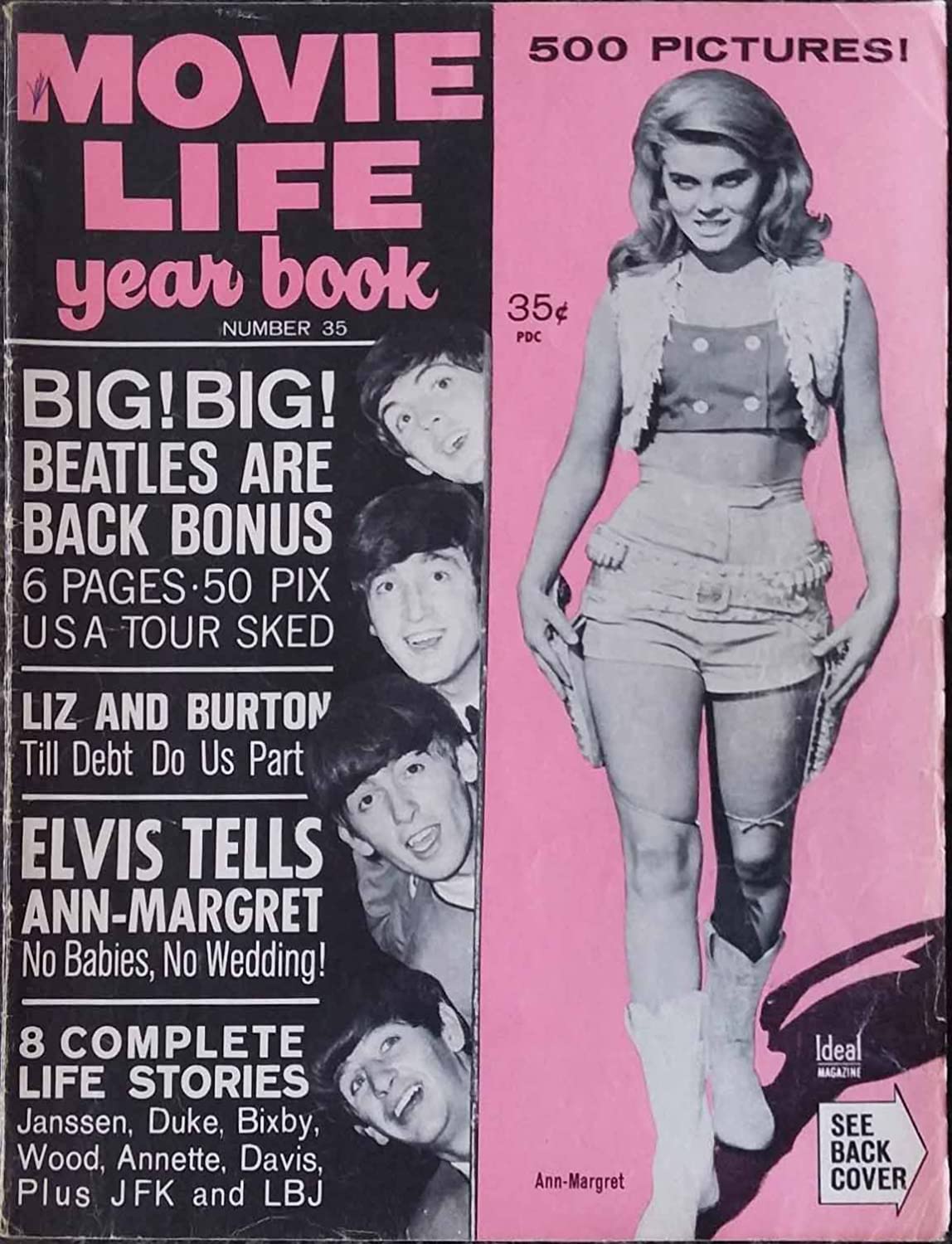 MOVIE LIFE magazine side cover Issue 35  Yearbook  1964