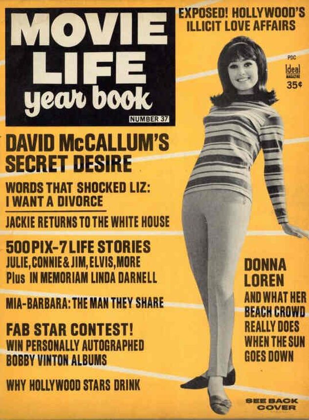 MOVIE LIFE magazine side cover Issue 37  Yearbook  1965