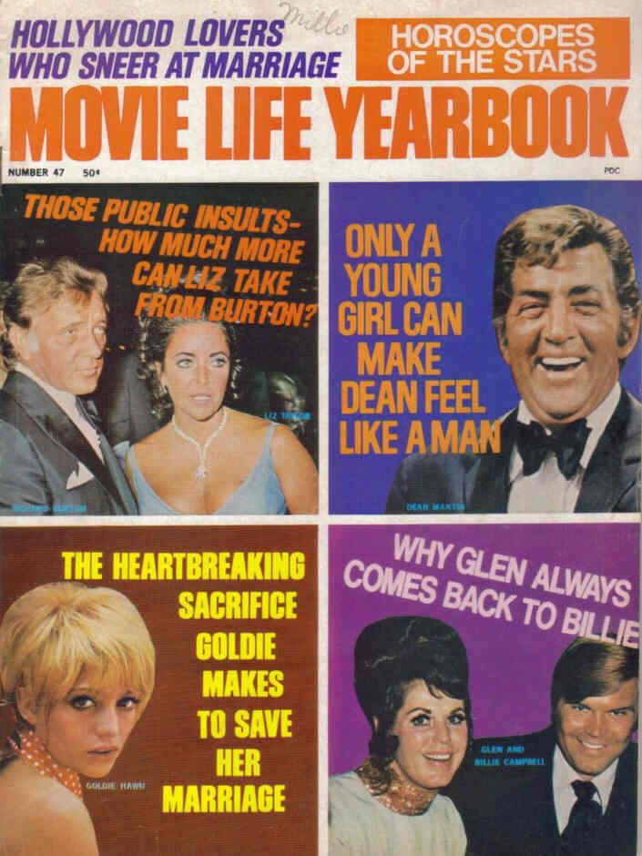 MOVIE LIFE magazine side cover Issue 47  Yearbook  1970