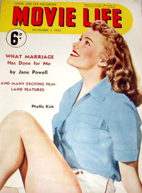 MOVIE LIFE (Au) magazine side cover 1 November 1950
