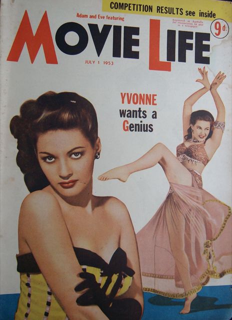 MOVIE LIFE (Au) magazine cover July 1953