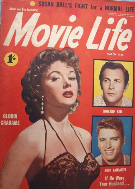 MOVIE LIFE (Au) magazine side cover  March 1955