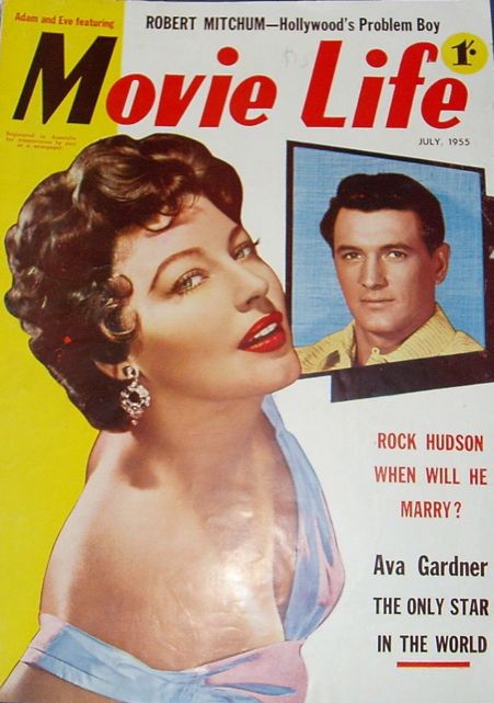 MOVIE LIFE (Au) magazine side cover  July 1955