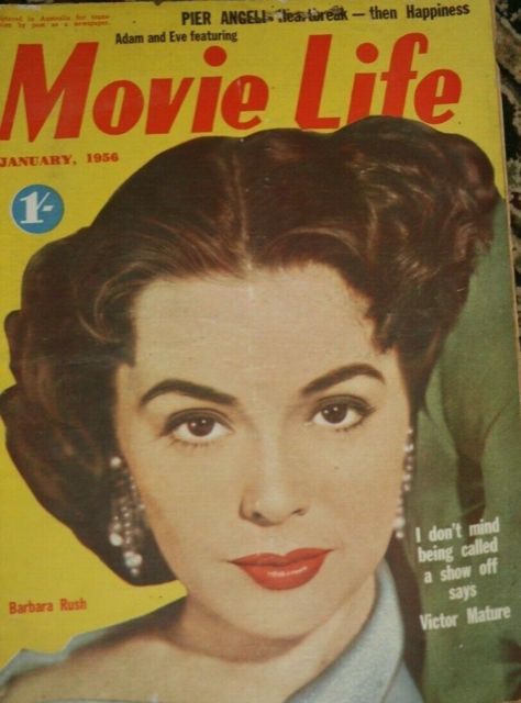 MOVIE LIFE (Au) magazine side cover  January 1956