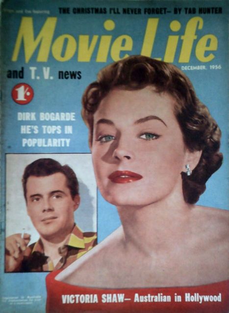 MOVIE LIFE (Au) magazine side cover  December 1956