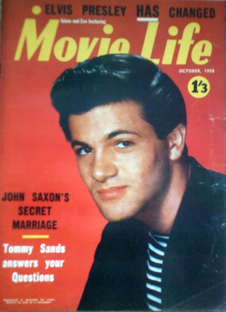 MOVIE LIFE (Au) magazine side cover  October 1958