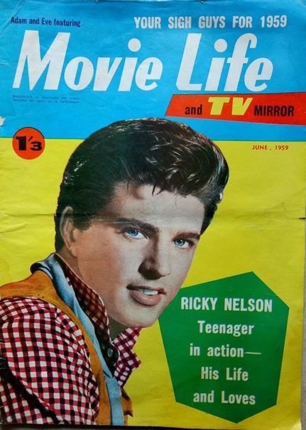 MOVIE LIFE (Au) magazine side cover  June 1959