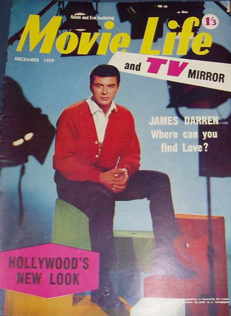 MOVIE LIFE (Au) magazine side cover  December 1959