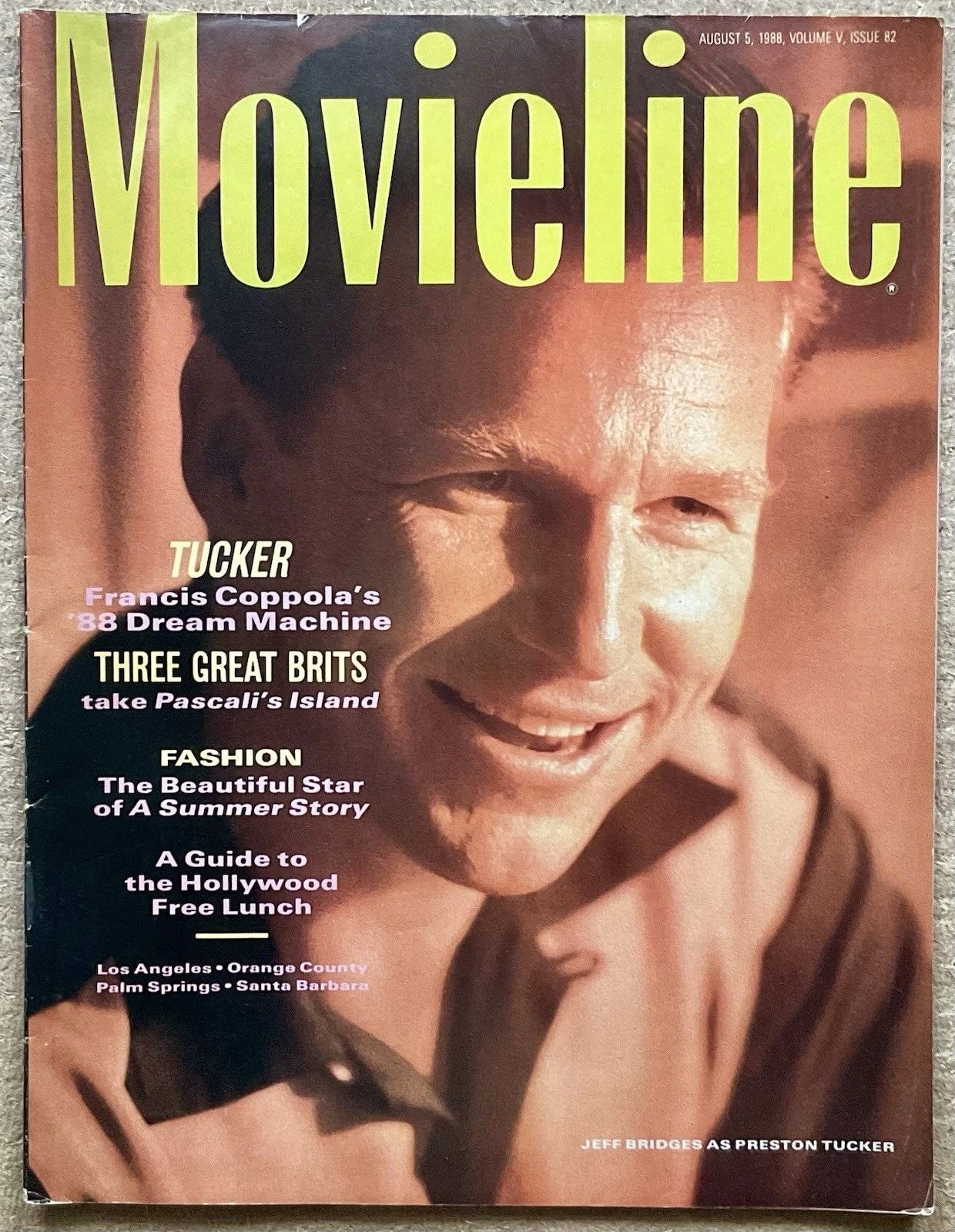 MOVIELINE magazine cover Issue 82  Vol 5 # 82 5 August 1988