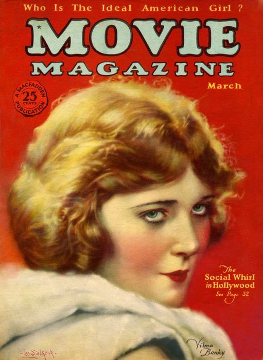 MOVIE MAGAZINE magazine side cover March 1926