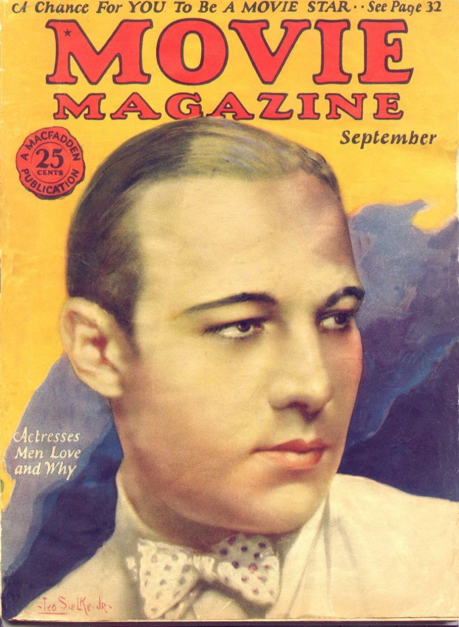 MOVIE MAGAZINE magazine side cover Issue 1  Vol 1 No  1  September 1925