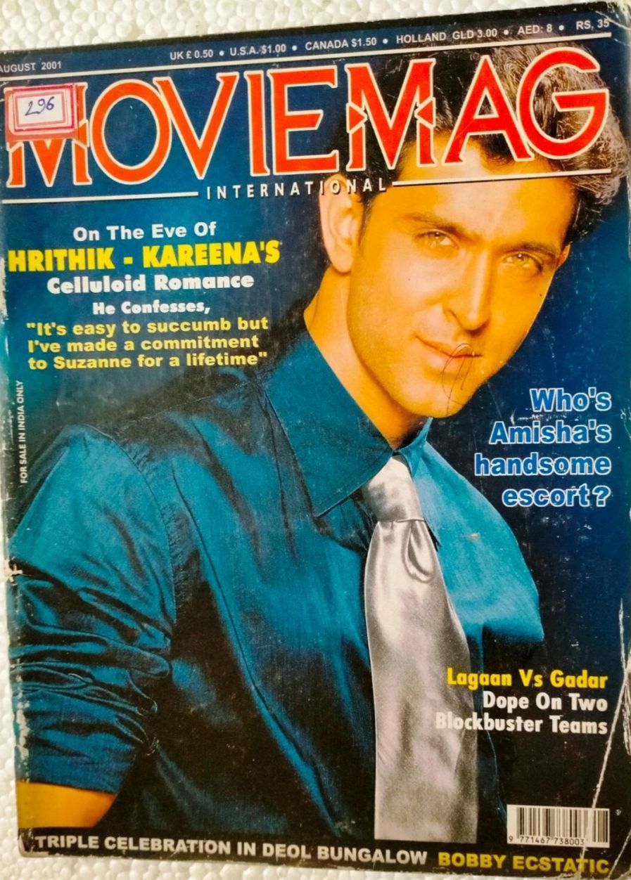 MOVIE MAG INTERNATIONAL UK magazine side cover  August 2001