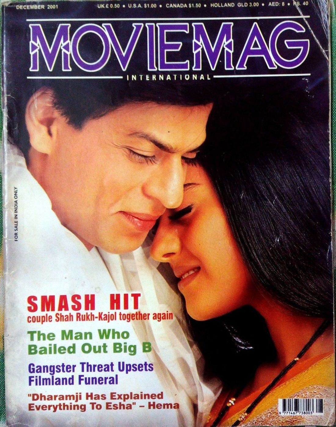 MOVIE MAG INTERNATIONAL UK magazine side cover  December 2001