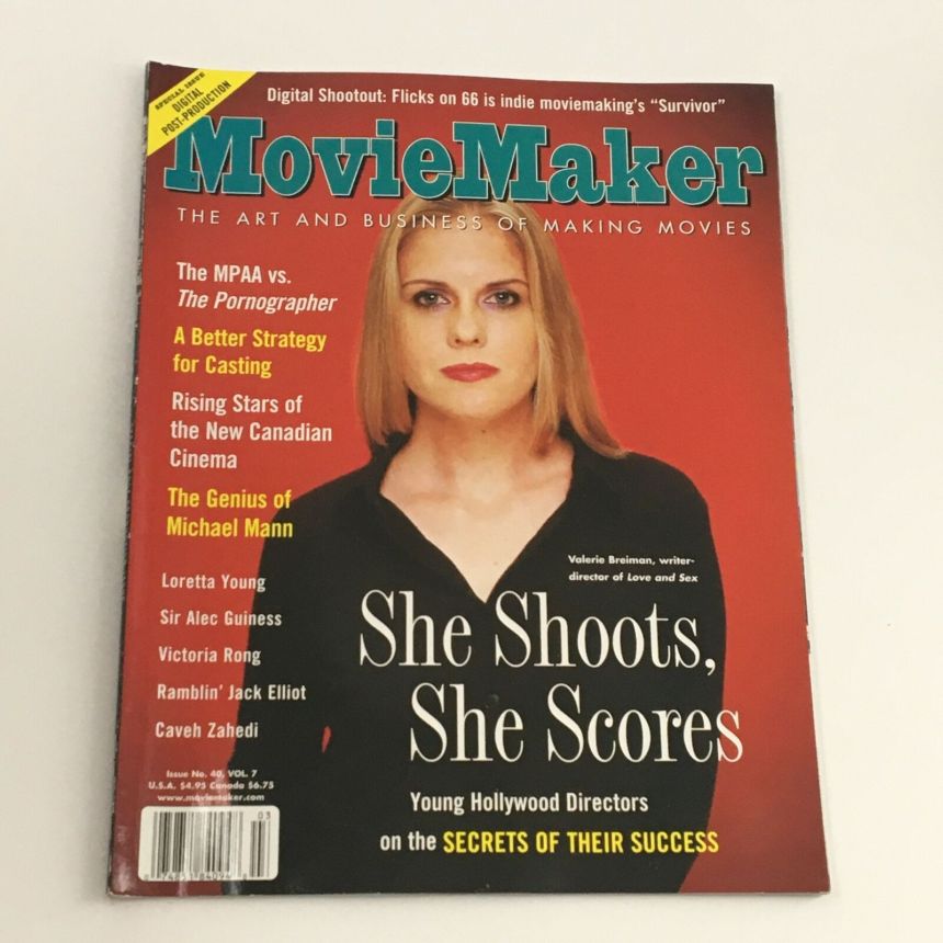 MOVIE MAKER magazine side cover Issue 40 September/October/November 2000