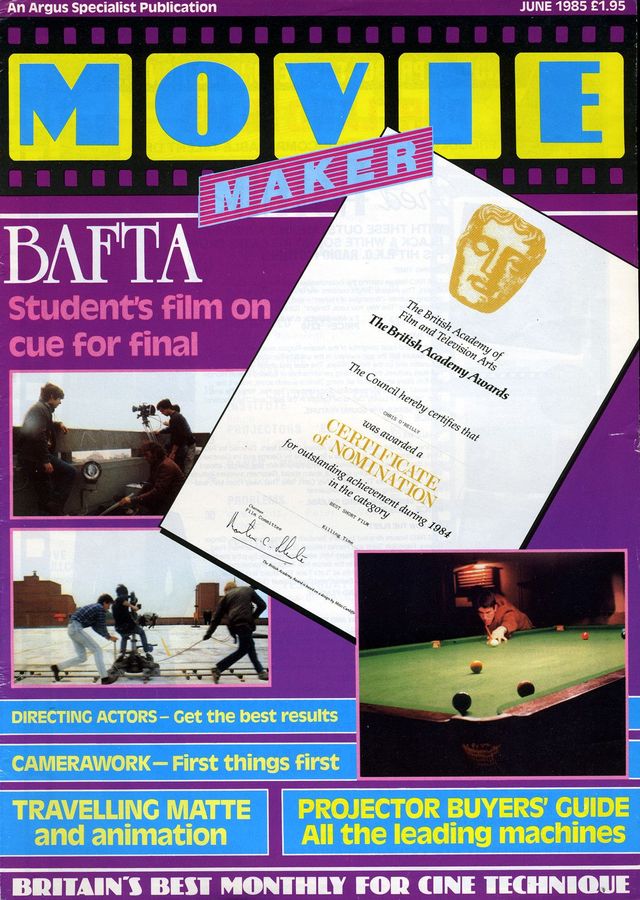 MOVIE MAKER (UK) magazine side cover June 1985