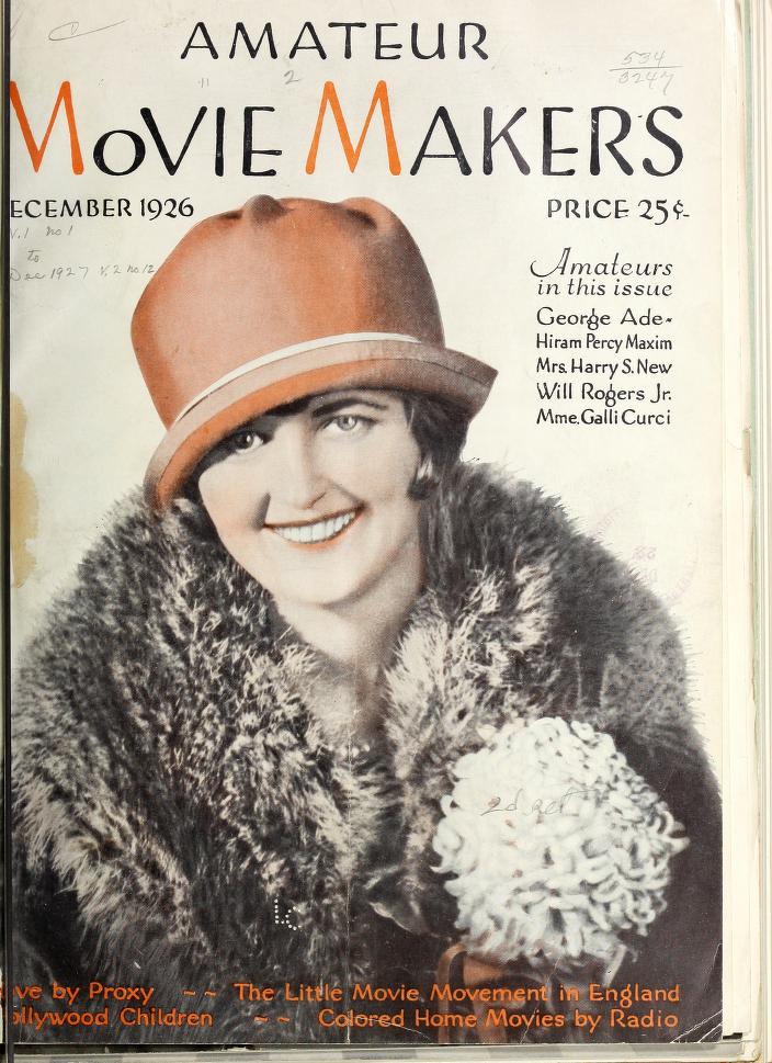 MOVIE MAKERS magazine side cover Issue 1 December 1926
