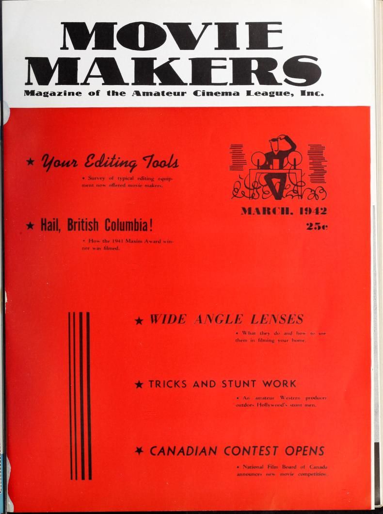 MOVIE MAKERS magazine side cover Issue 207 March 1942