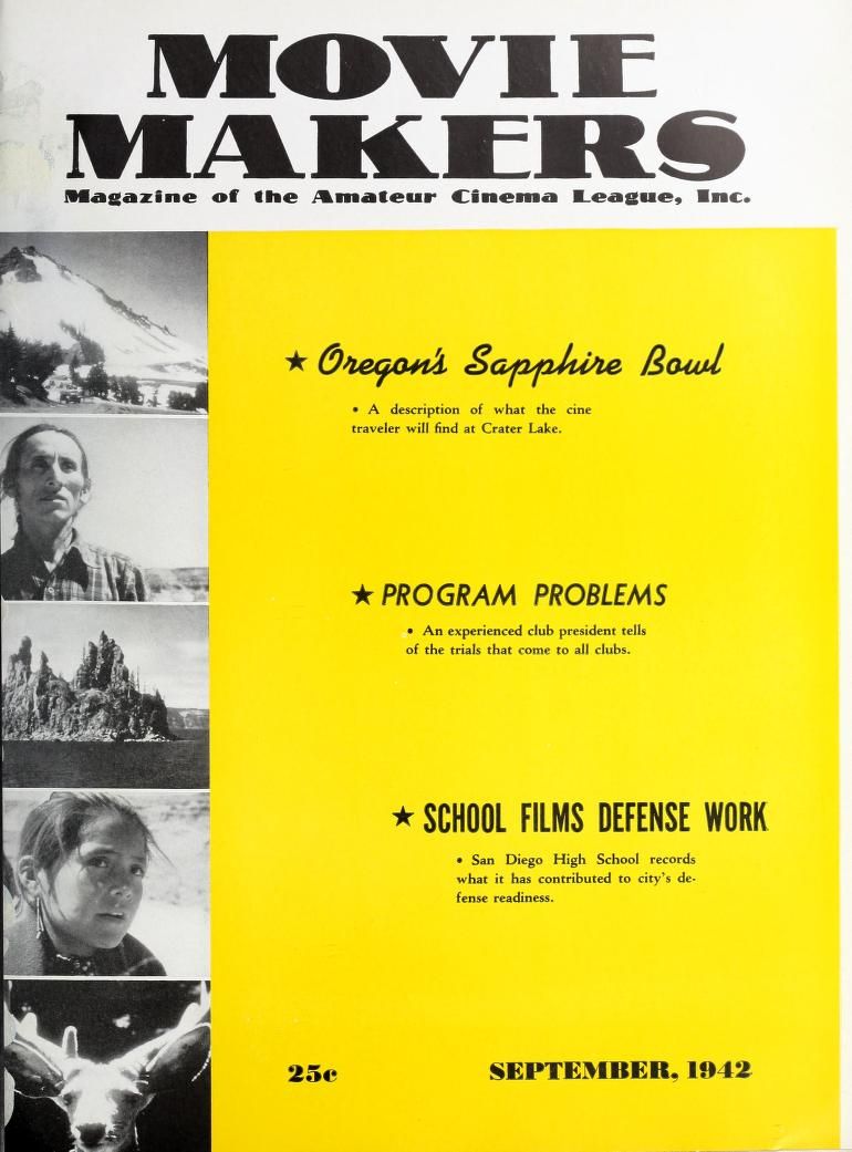 MOVIE MAKERS magazine side cover Issue 213 September 1942