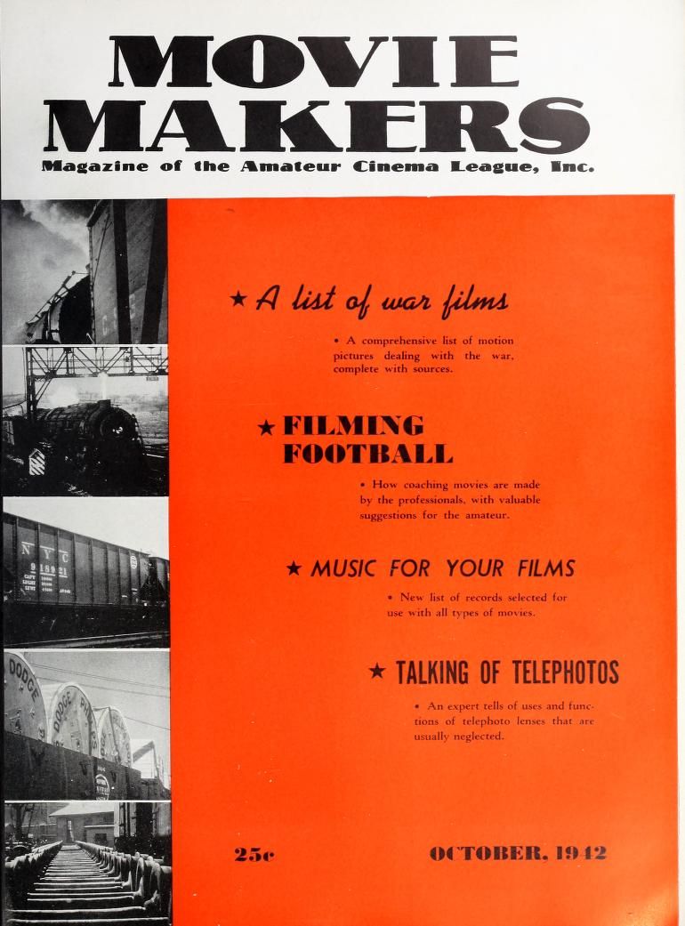 MOVIE MAKERS magazine side cover Issue 214 October 1942