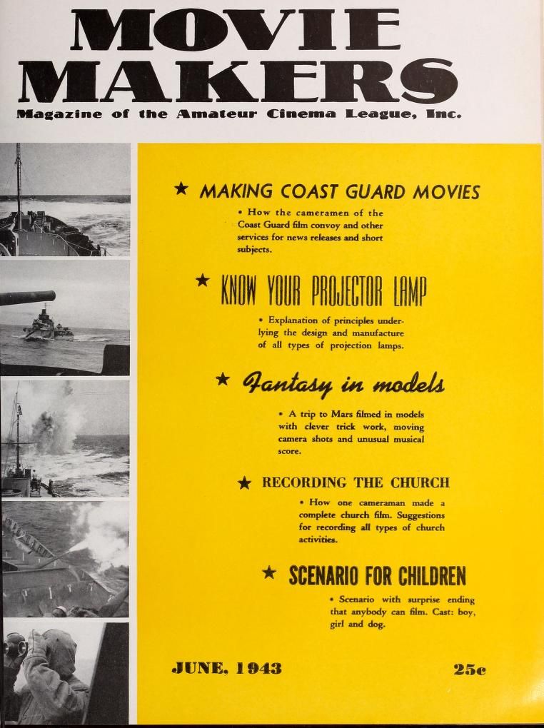 MOVIE MAKERS magazine side cover Issue 222 June 1943