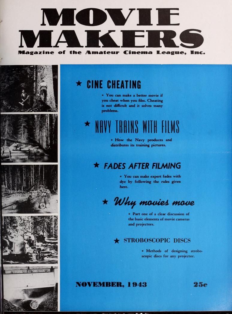MOVIE MAKERS magazine side cover Issue 227 November 1943