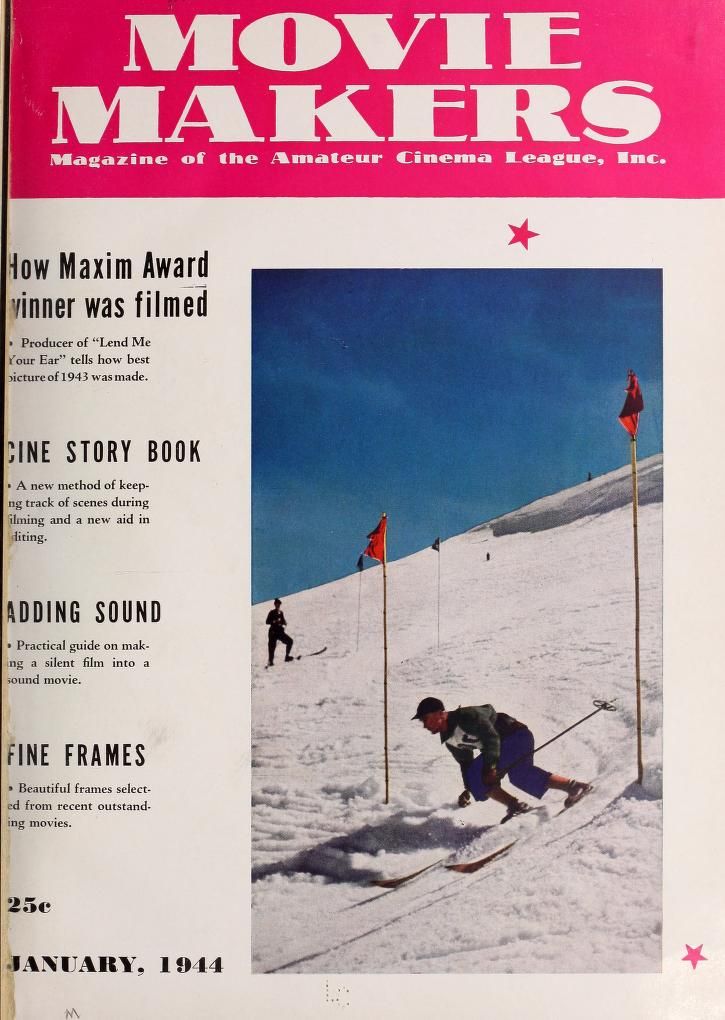 MOVIE MAKERS magazine side cover Issue 229 January 1944