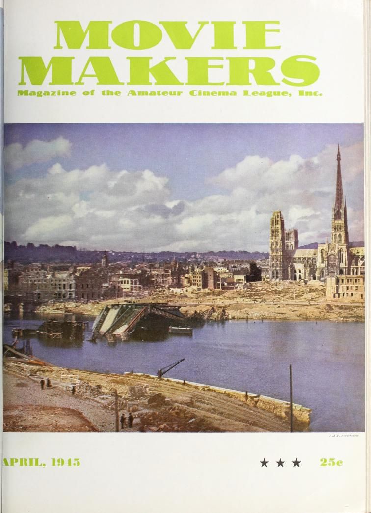 MOVIE MAKERS magazine side cover Issue 244 April 1945