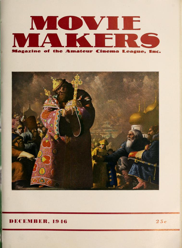 MOVIE MAKERS magazine side cover December 1946