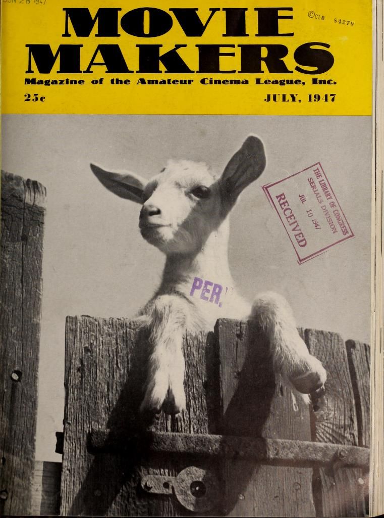 MOVIE MAKERS magazine side cover Issue 259 July 1947