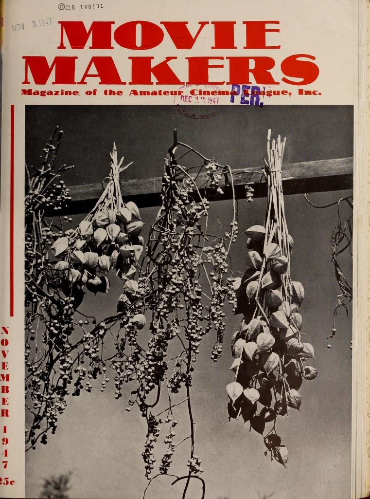 MOVIE MAKERS magazine side cover Issue 263 November 1947